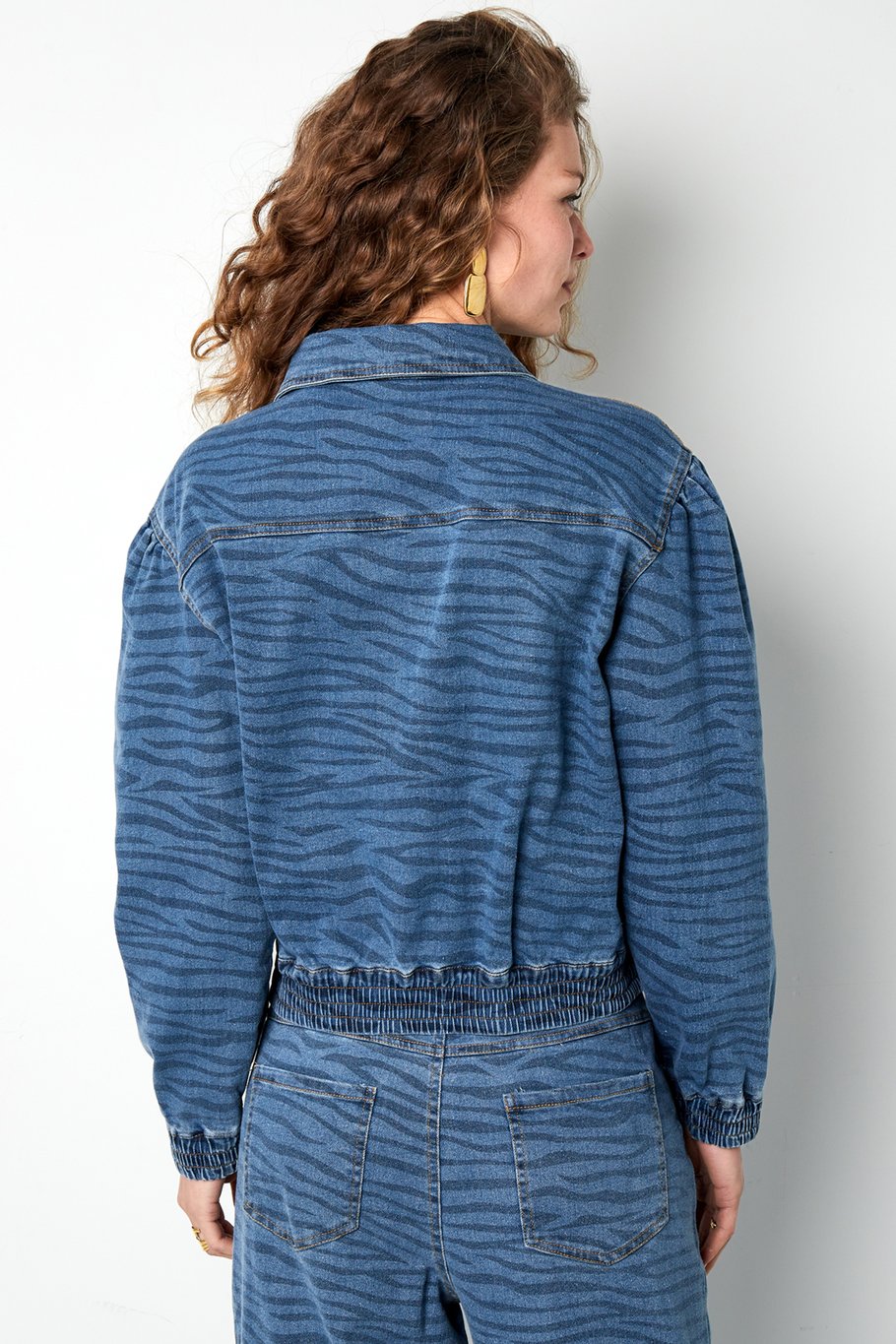 Jacke im Twinning-Zebra-Stil - Blau Bild7